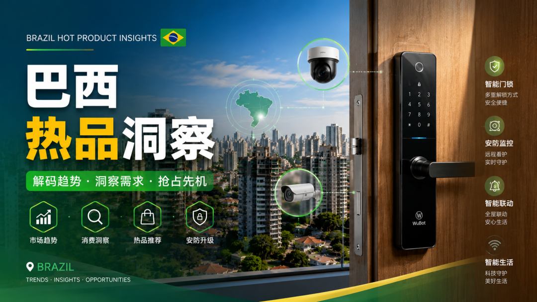 巴西热品洞察丨年增速21.7%，75% 靠进口，巴西智能门锁与门控安防市场缺口该如何把握？